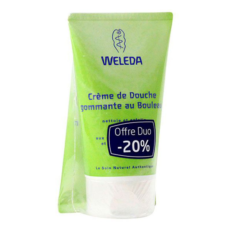 Crème de douche gommante au Bouleau 150ml-2x150ml offre duo dont -20%