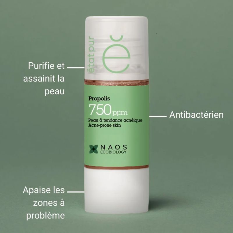 Propolis 750ppm 15ml | Peau à tendance acnéique