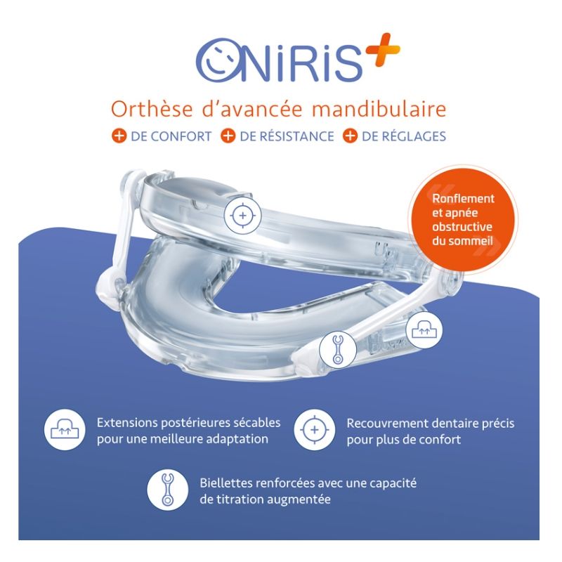 Orthèse Oniris Plus •  Bruxisme, ronflement et apnée du sommeil