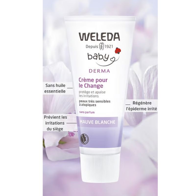 Crème pour le Change Bio à la Mauve blanche Baby 50 ml | Peaux sensibles