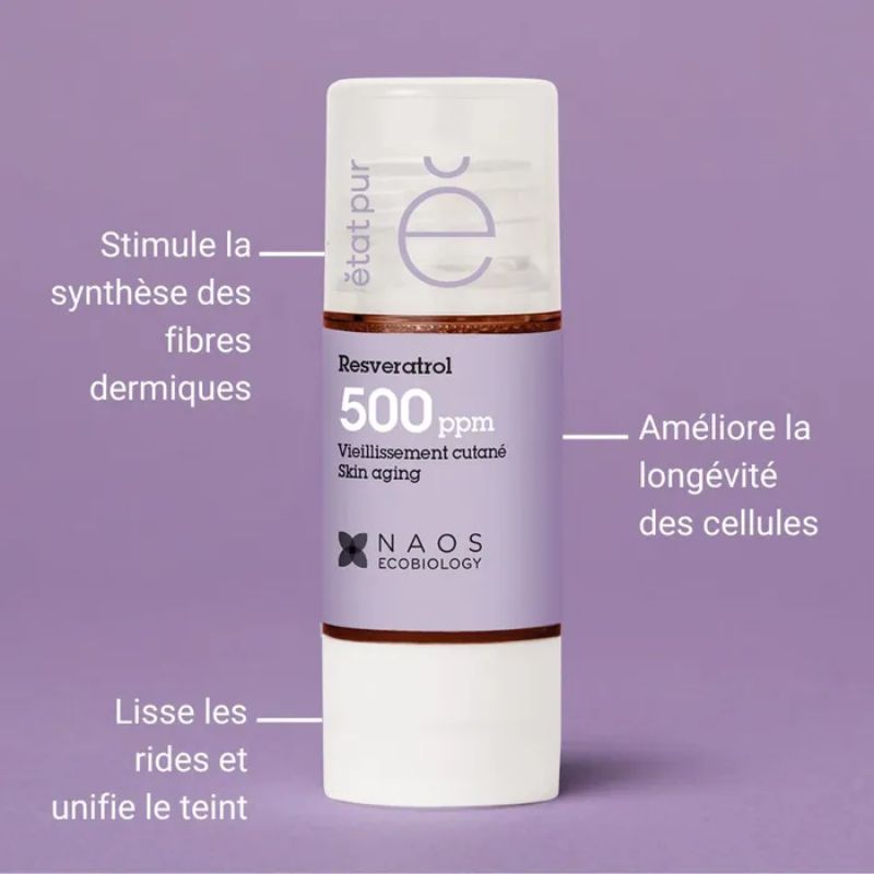 Resvératrol 500ppm 15ml | Vieillissement cutané