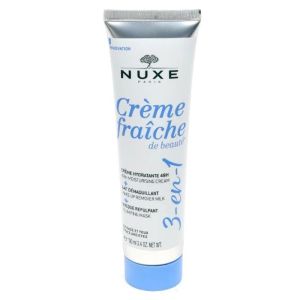 Crème fraîche de beauté® 3-en-1: Crème Hydratante 48h | Lait Démaquillant | Masque Repulpant - 100 mL