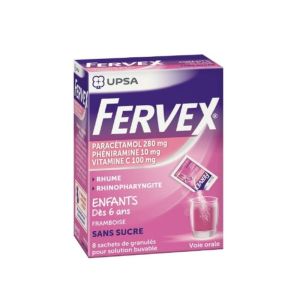 Fervex Enfants • goût framboise • 8 sachets