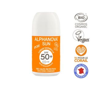 Roll-on solaire bio très haute protection SPF 50+ 50mL