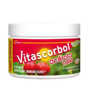 Vitascorbol - Vitamine C naturelle - Acérola 1000 - 72 comprimés