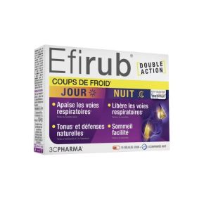 Efirub Dual Action • Jour et Nuit • 15 gélules + 5 comprimés