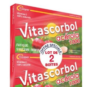 Vitascorbol - Acérola 1000 - Vitamine C naturelle - 2X30 comprimés à croquer