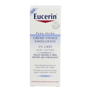 Crème Visage Emolliente 5% Urée avec Lactate Peaux Sèches 50mL