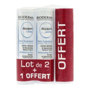 Atoderm Stick Hydratant Lèvres 3X4g