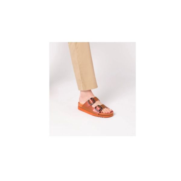 Mules VALLY • Orange Irisé • Semelles Foamstep