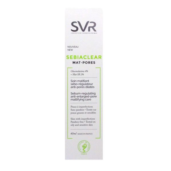 Sebiaclear Mat+Pores Soin Matifiant Sébo-Régulateur 40mL