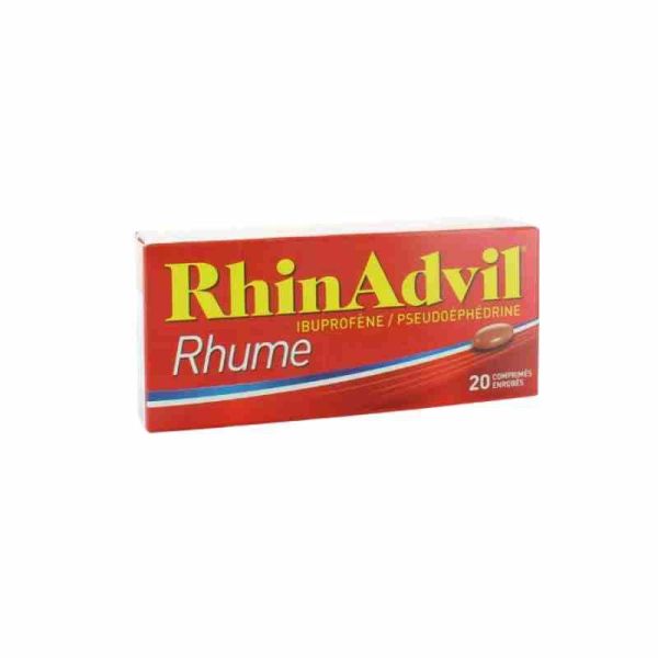 Rhinadvil Rhume 200 mg ibuprofène 20 comprimés