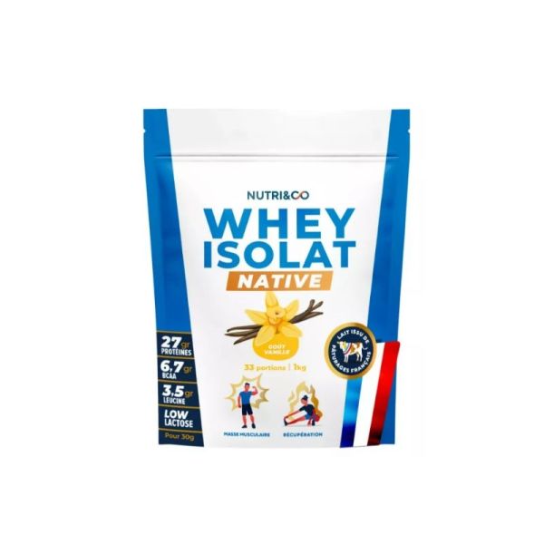 Whey Isolate Native • Goût Vanille • 1Kg