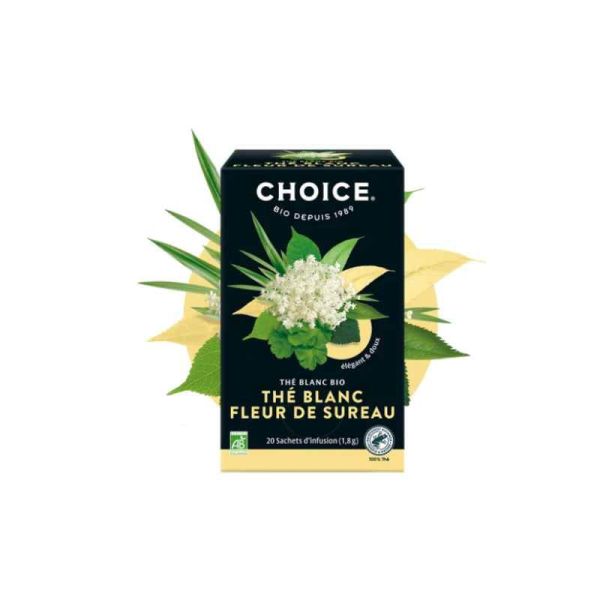 Thé Blanc Bio • Thé Blanc Fleur de Sureau • 20 sachets