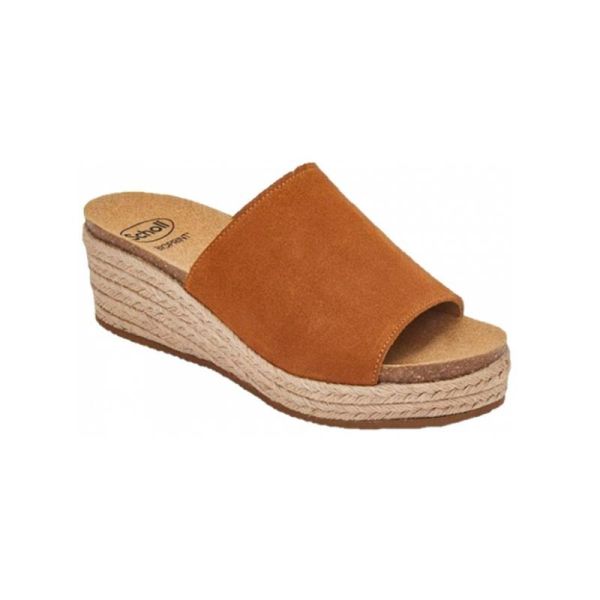 MULES MALAGA SUEDE COGNAC