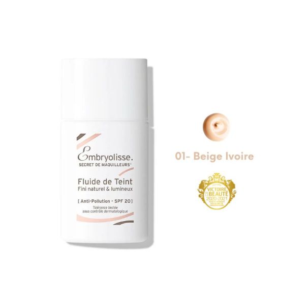 Fluide de Teint SPF20 Anti-Pollution 30ml | 01 Beige Ivoire