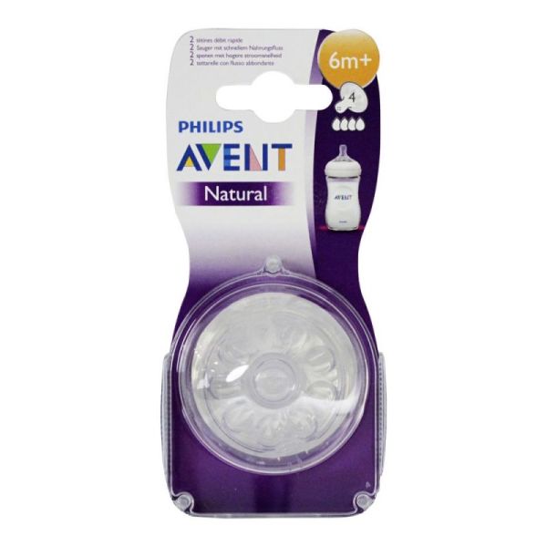 Avent Natural Tetines 6m+ Rapi