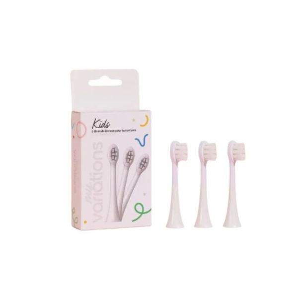 Myvariations Kids • Pack 3 Têtes pour Brosses à dent sonique • coloris blanc