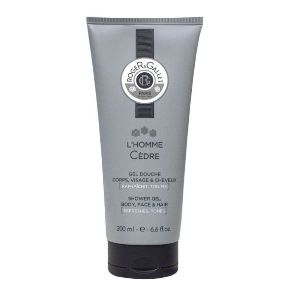 Gel Douche L'Homme Cèdre Corps Visage Cheveux 200mL