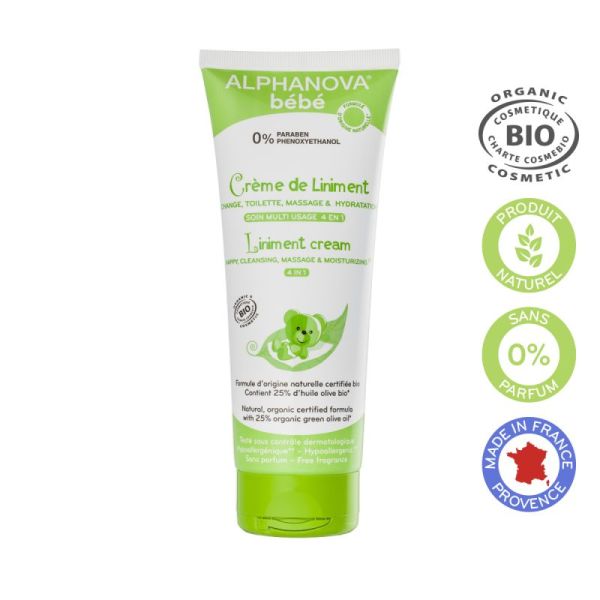 Crème de liniment bio – Soin bébé 4 en 1 200mL