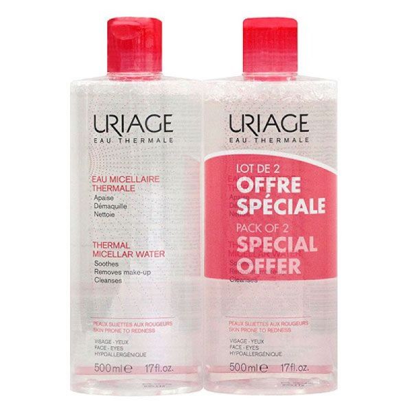 Eau Micellaire Thermale Apaisante Démaquillante 2X500mL