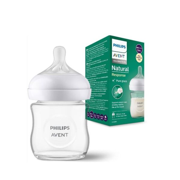 Biberon plastique vert 120 ml pour bébé naissance