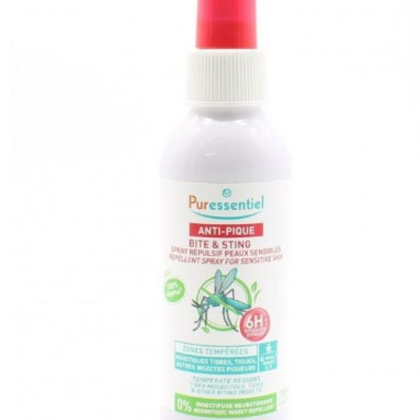 Anti-Pique - Spray Répulsif Peaux Sensibles - Zones Tempérées - 100 ml