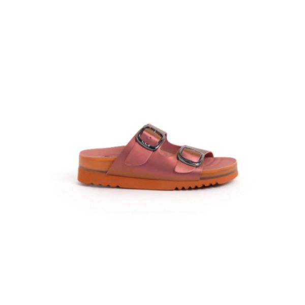 Mules VALLY • Orange Irisé • Semelles Foamstep