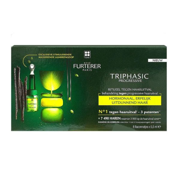 Triphasic Traitement Anti-Chute Hormonale 12 Ampoules x 5,5mL